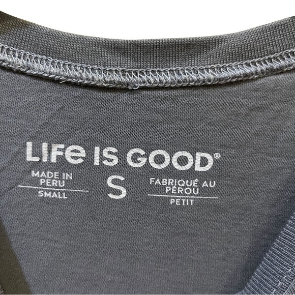 Life is Good “ Let the Good times Roll” Blue Gray Short Sleeve Tee Shirt Sz S - Picture 5 of 7